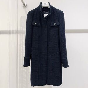 🚩steal Authentic Chanel Women's Elegant Black Blazer Coat